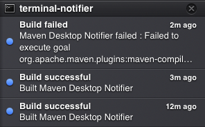 Mac OS X notification